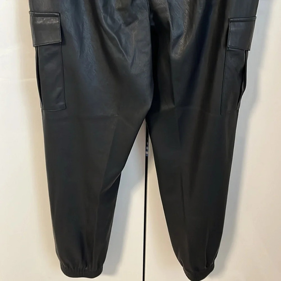 BCBGMAXAZRIA Faux Leather Carpenter Cargo Pants, Size M - Picture 12 of 16